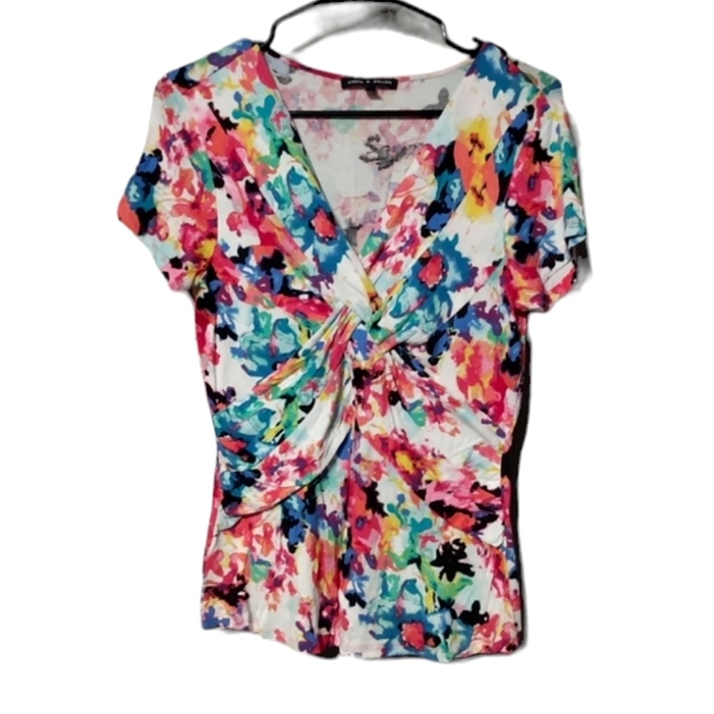 Cable & Gauge Floral Top - Picture 2 of 3
